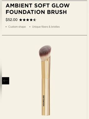 Hourglass New Ambient Soft Glow Foundation Brush in Gold $52.00 New Limted Ed.